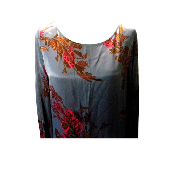 Leith Long Sleeve Purple Pink Floral Shift Dress‎ Casual Boho Nordstrom Large - Picture 1 of 9